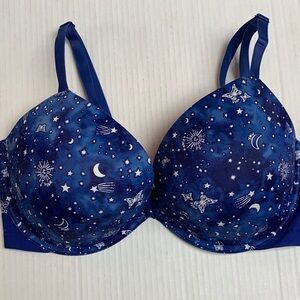 Victorias Secret PINK Celestial Print Wear Everywhere Super Pushup Bra 38D